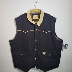 POWDER RIVER OUTFITTERS NWT Vest | Black | Sherling | Western | Size 5XL